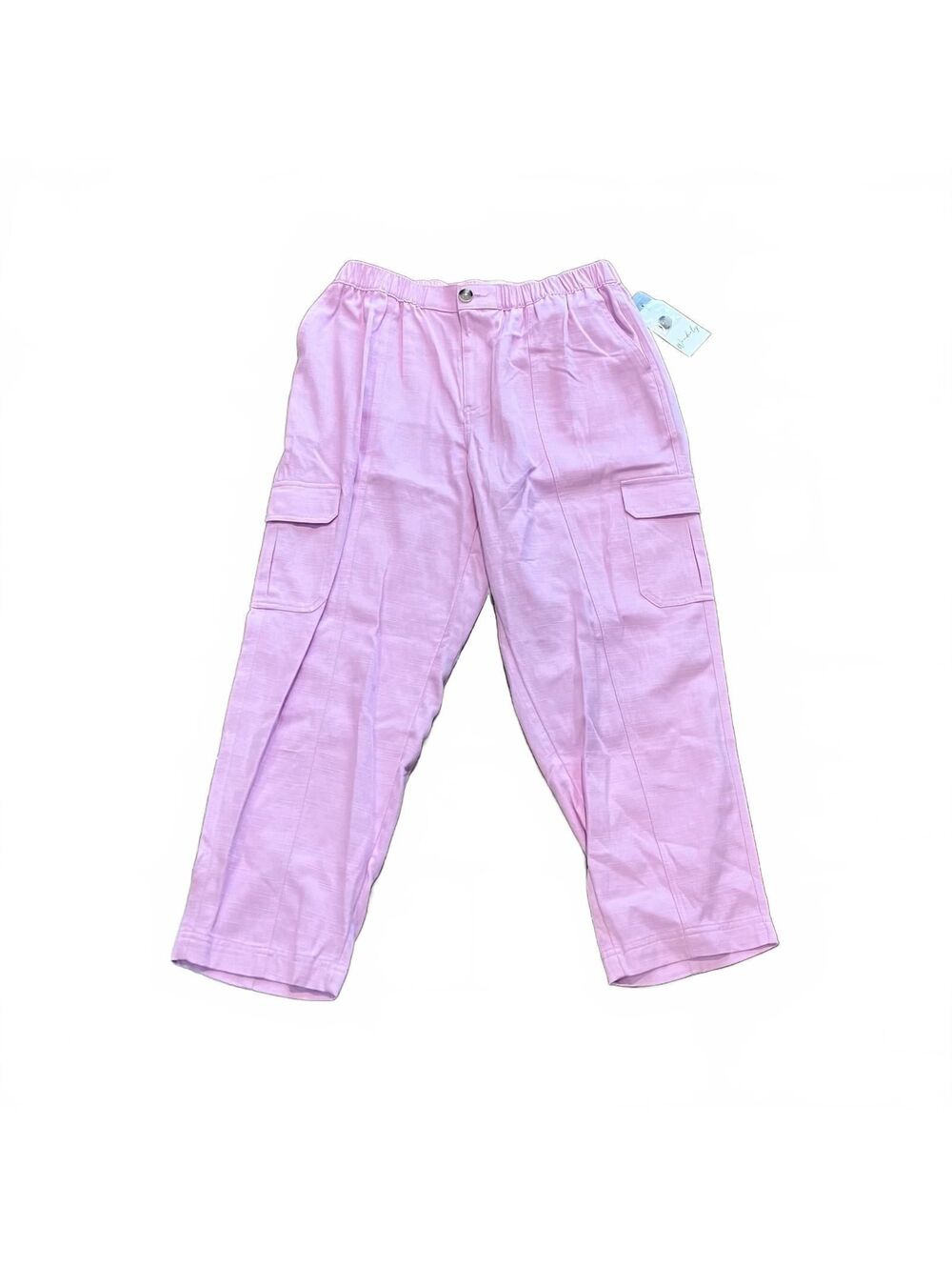 Wonderland Pink Utility Cargo Girly McBling Y2K Feminine Pull On Pants Large-New
